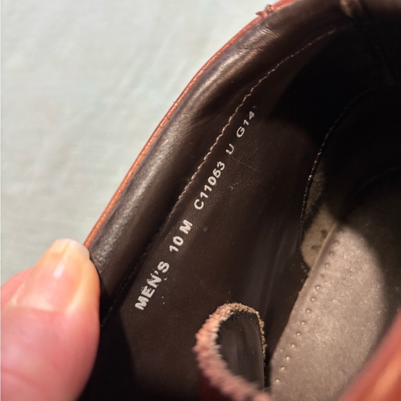 Cole Haan 10 Chestnut Wingtip Boots Leather Oxford Shoes EUC - Picture 7 of 11